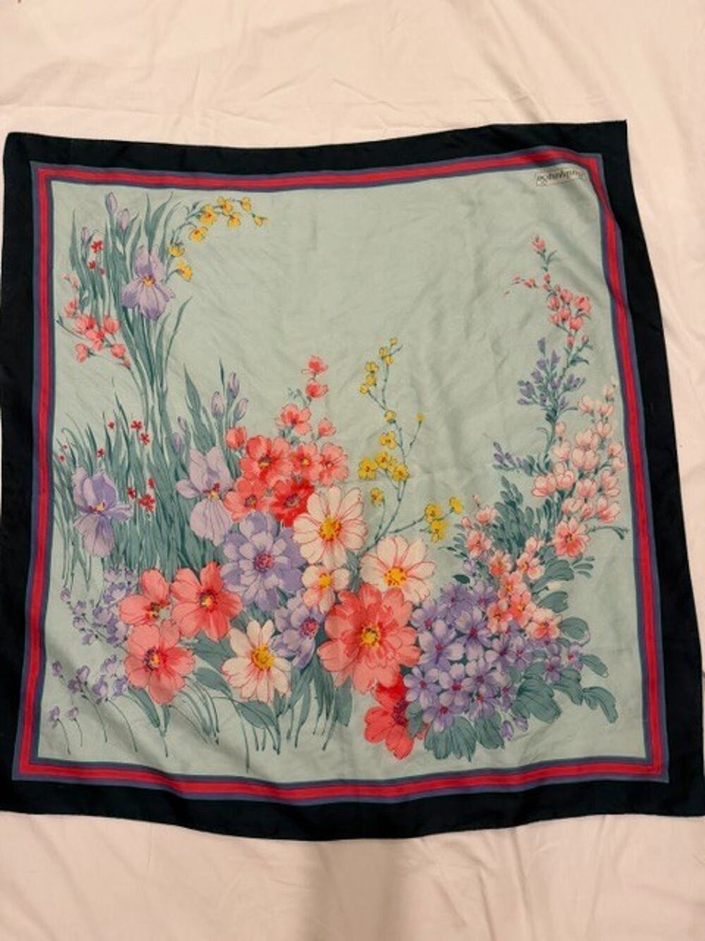 Sunkyung Sa Vintage Scarf Floral Print Square